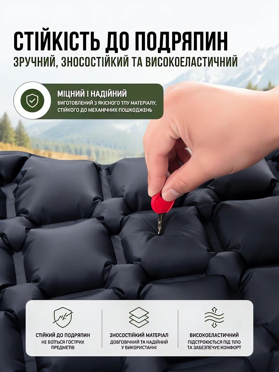 Надувний туристичний матрац